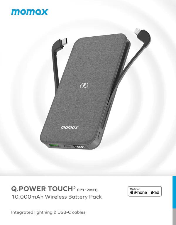 Momax Q.Power TOUCH 2 Wireless Power Bank 10000mAh