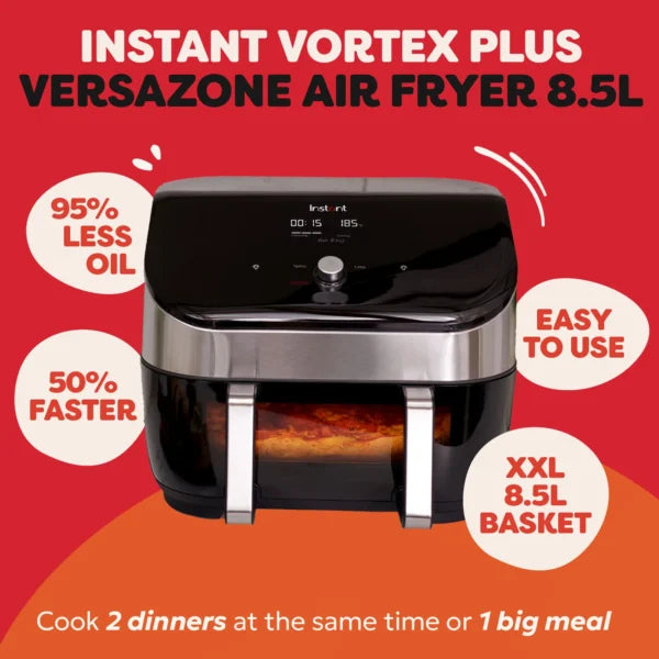 Instant Pot Air Fryer 8.5L Vortex VersaZone with ClearCook
