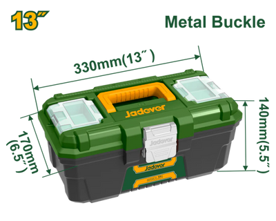 JADEVER  13" Plastic Tool Box Durable & Compact