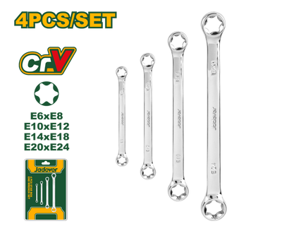 JADEVER 4 Piece Star Ring Wrench Set High Durability & Precision
