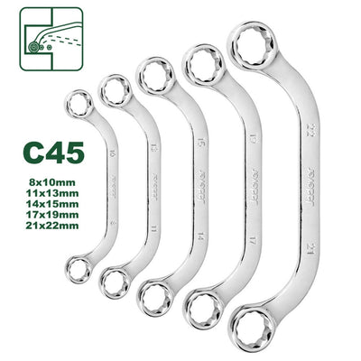 JADEVER 8-22 Crescent Ring Set Elegant Sterling Design