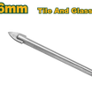 JADEVER Glass & Ceramic Drill Bits 6 × 76 mm High Precision