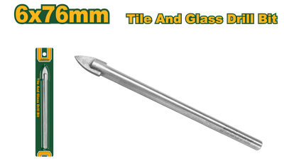 JADEVER Glass & Ceramic Drill Bits 6 × 76 mm High Precision