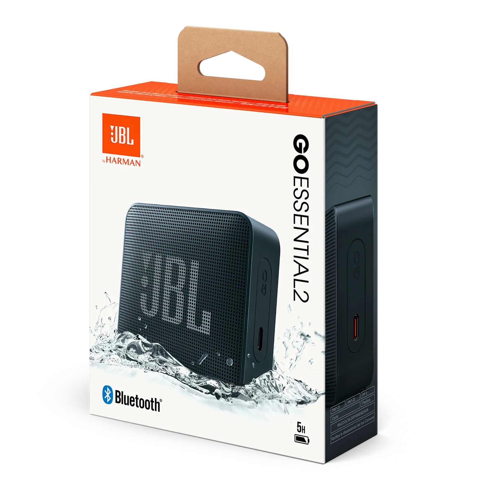 JBL Go Essential 2 Portable Waterproof Bluetooth Speaker - IP67 Waterproof with 5 Hours Playtime