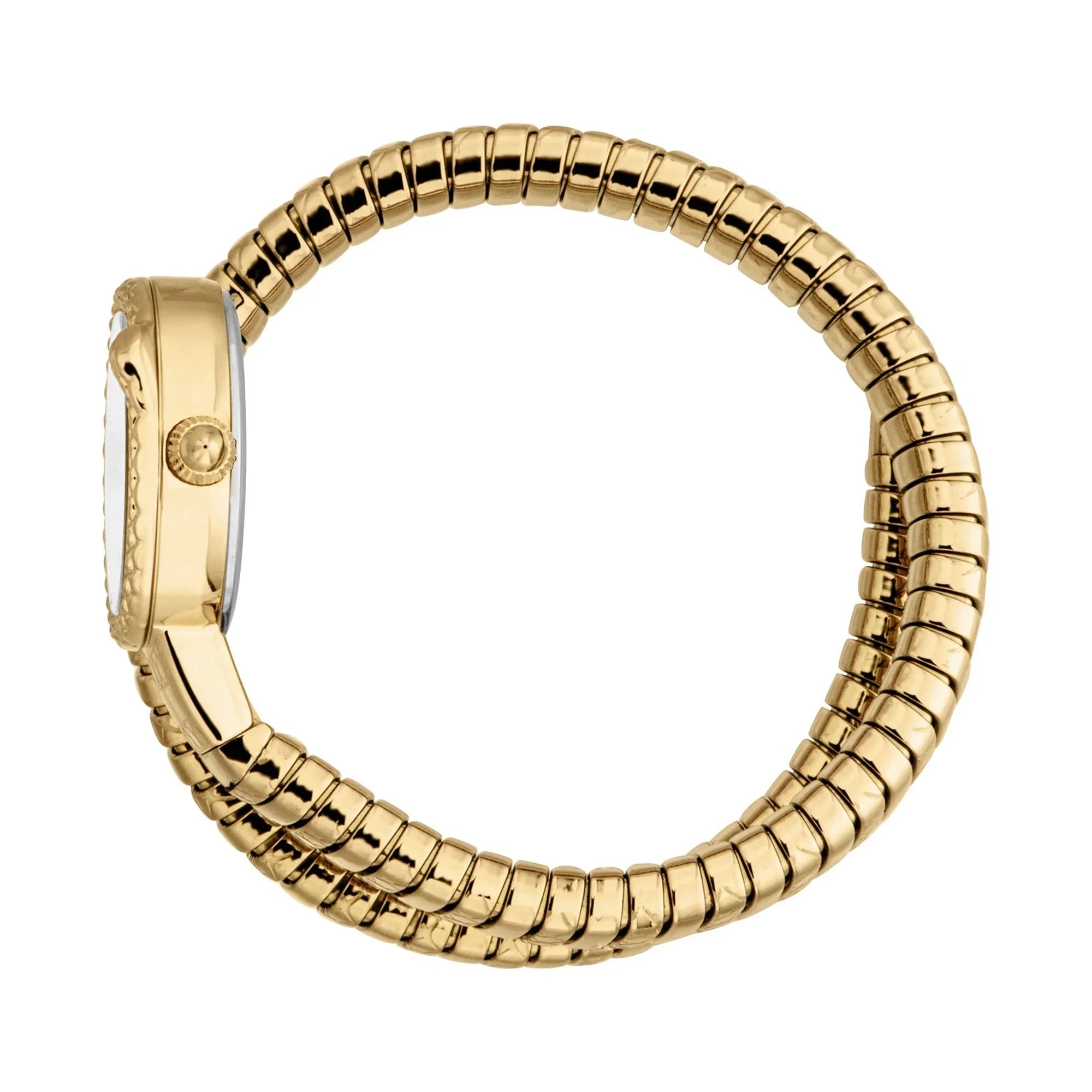 JUST CAVALLI JC1L351M0025  GOLDEN STEEL BAND SILVER DIAL FOR WOMEN