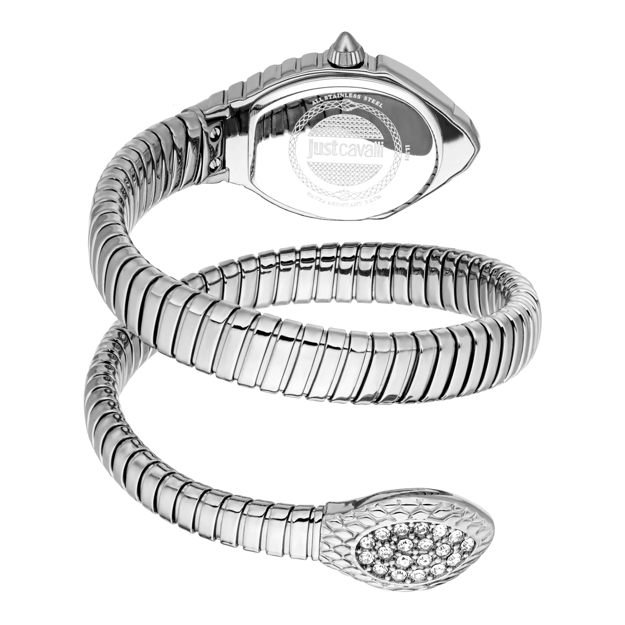 JUST CAVALLI JC1L356M0015 SILVER STEEL BAND WHITE DIAL  FOR WOMEN