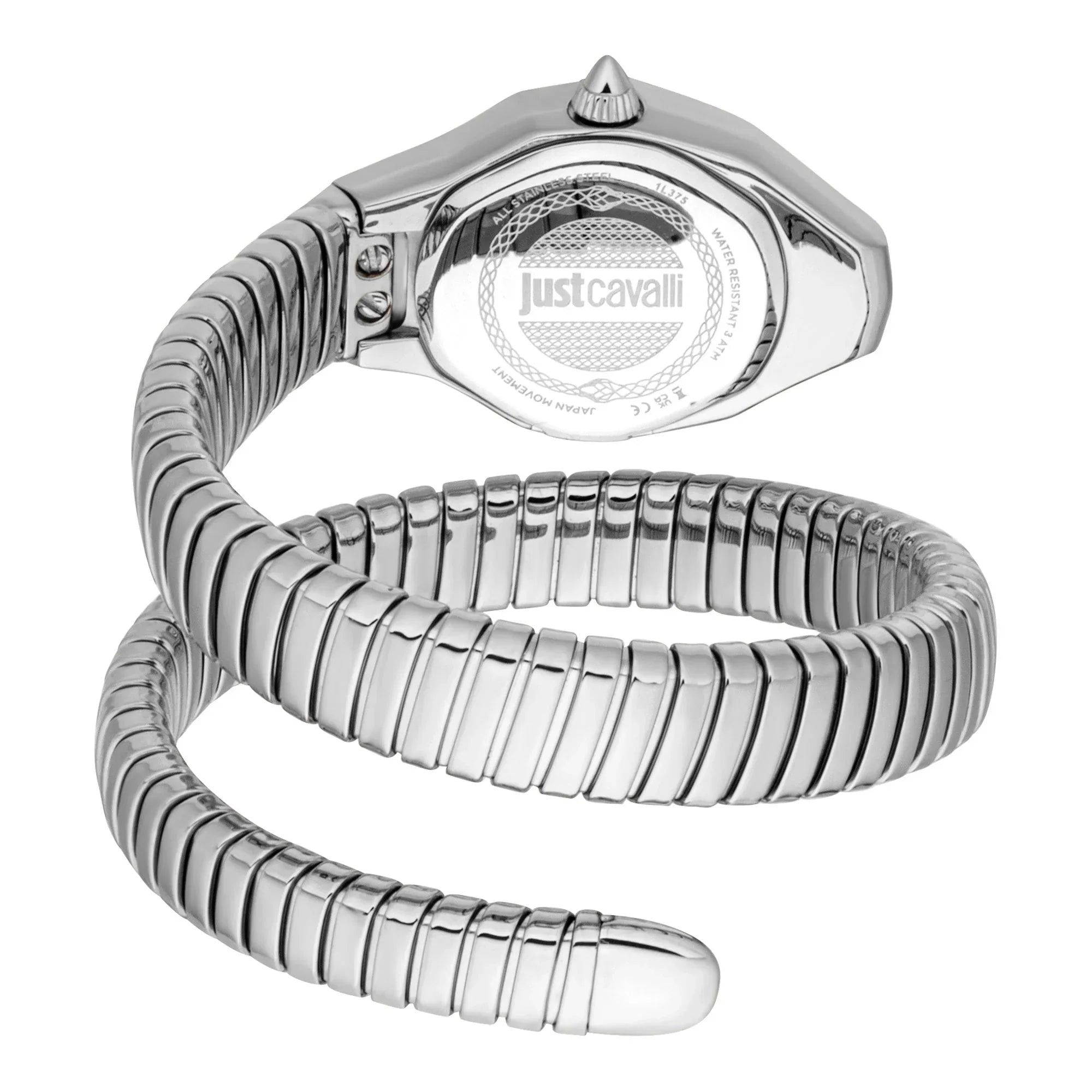 JUST CAVALLI JC1L375M0015 SILVER STEEL BAND WHITE DIAL  FOR WOMEN