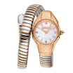JUST CAVALLI JC1L375M0065 SILVER AND ROSE GOLD STEEL BAND WHITE DIAL FOR WOMEN