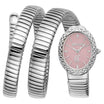 JUST CAVALLI JC1L391M0015 SILVER STEEL BAND PINK DIAL FOR WOMEN
