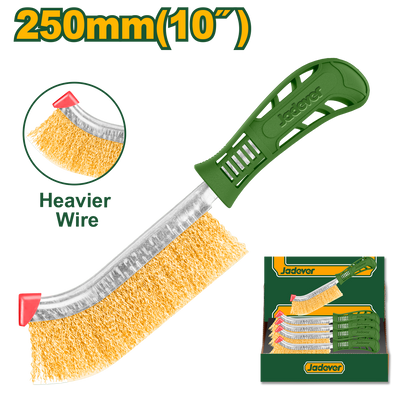 JADEVER Wire Brush – 250mm | 10" Heavy-Duty Steel Cleaning Brush (JDBH1101)