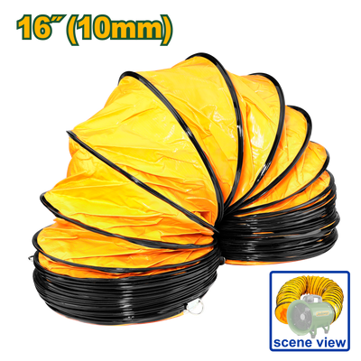 JADEVER PVC Duct Hose 16" × 10m – Flexible Ventilation Ducting Hose (JDBPP1A16)
