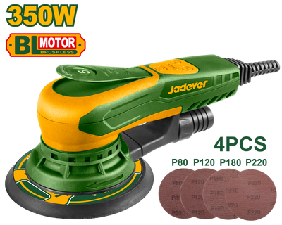 صنفرة مدارية Jadever 350 واط | قرص 150مم | محرك بدون فُرش
