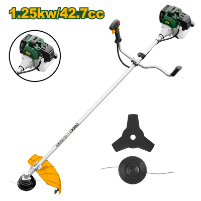 JADEVER 42.7cc Gasoline Grass Trimmer &amp; Brush Cutter – 1.25kW 2-Stroke Engine (JDGM1543)