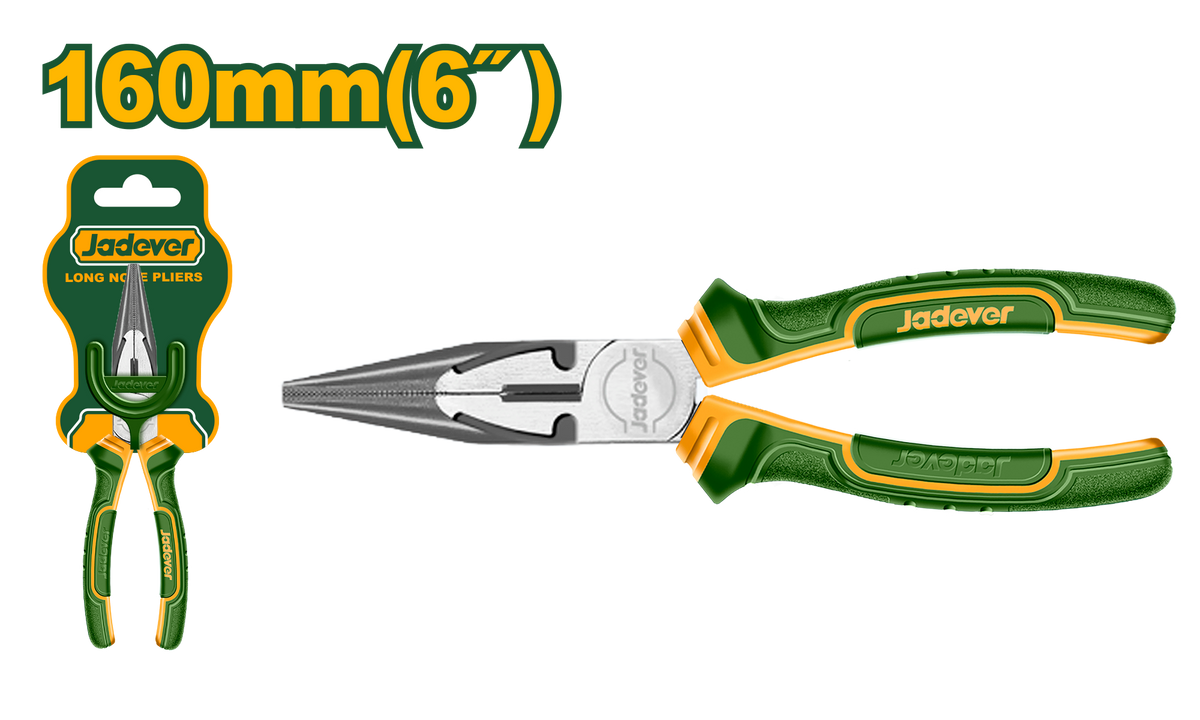 JADEVER Long Nose Pliers 6" | 160mm – Carbon Steel Needle Nose Pliers (JDPL2C06)