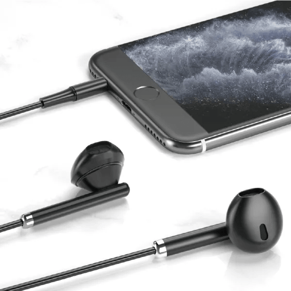 WiWU Audio Jack EarStereo Earbuds 3.5mm with Mic - Black