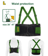 JADEVER Back Support Belt – Size L (38"-47"), Adjustable Suspenders, Lumbar Protection (JDTG901L)