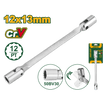 JADEVER Double Flexible Socket Wrench – 12mm &amp; 13mm, Dual Head, Chrome Plated (JDTH2E03)
