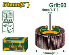JADEVER Flap Wheel with Shaft 50 x 25 x 6mm – Grit 60# (JDYW5002)