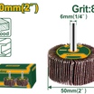JADEVER Flap Wheel with Shaft 50 x 25 x 6mm – Grit 80# (JDYW5003)