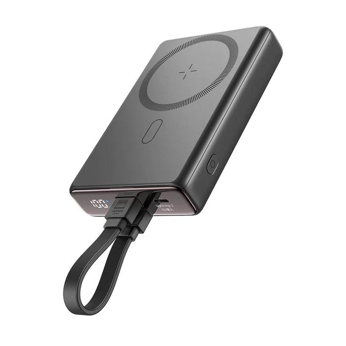 JOYROOM 20W Magnetic Wireless Power Bank 10000mAh with Built in Cable - Black