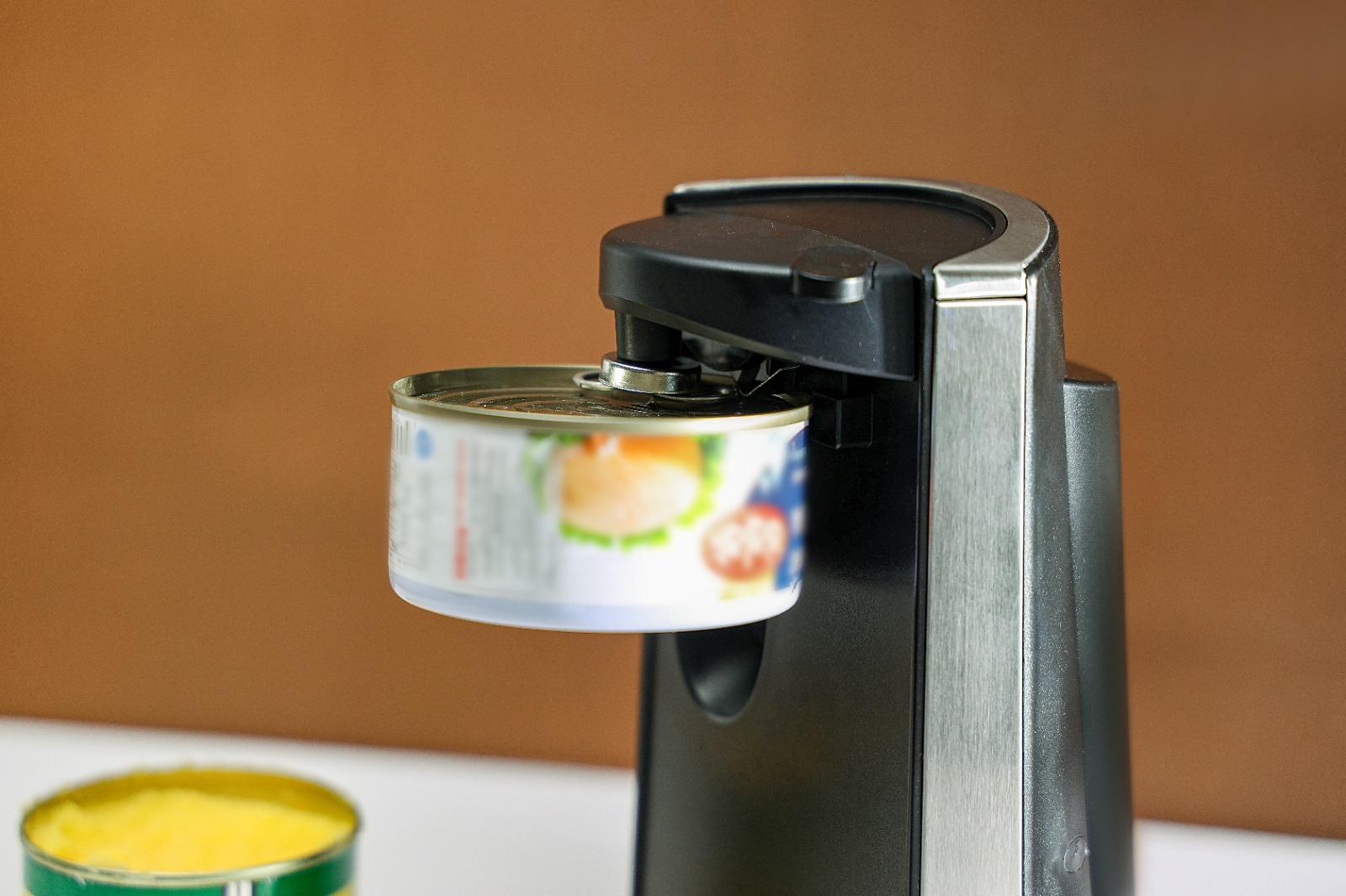Geepas 60W 3-in-1 Electric Can Opener & Knife Sharpener, Black GCO63023UK