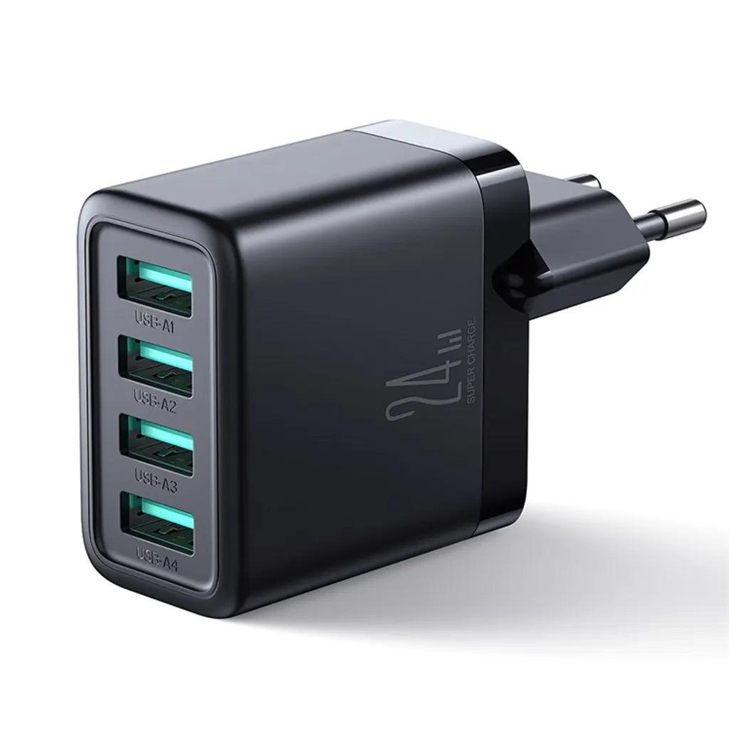 JOYROOM 4 USB Ports Charger - Black