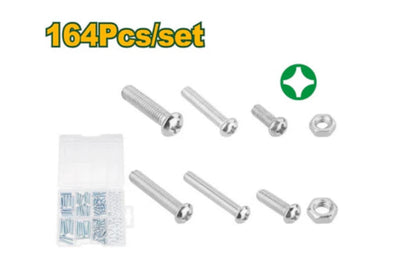 Jadever 164 piece Fine Thread Screw Set Versatile & Durable 