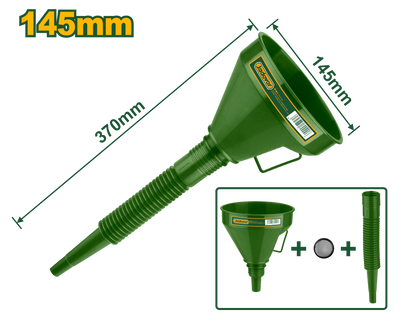 Jadever 2 in 1 Flexible Plastic Funnel with Handle
