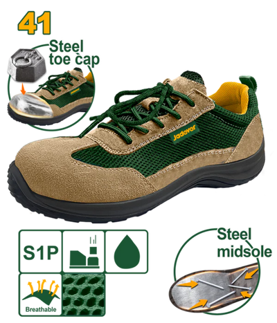 Jadever Suede Safety Shoes Size 41 Durable & Protective