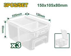 Jadever Transparent Plastic Storage Box 15×10×8 cm 3 Pack