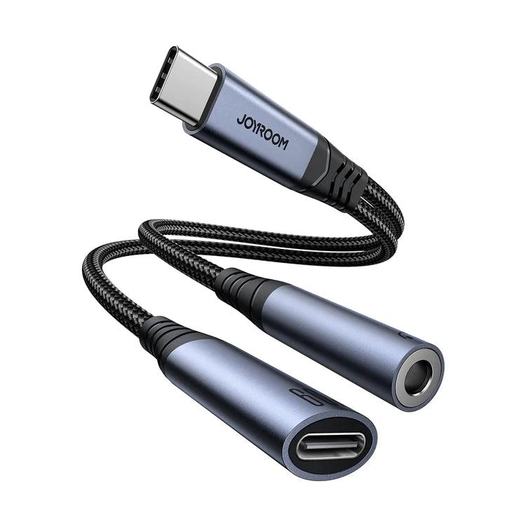Joyroom 2 in 1 Audio Adapter Type C to 3.5mm & Type C - Black