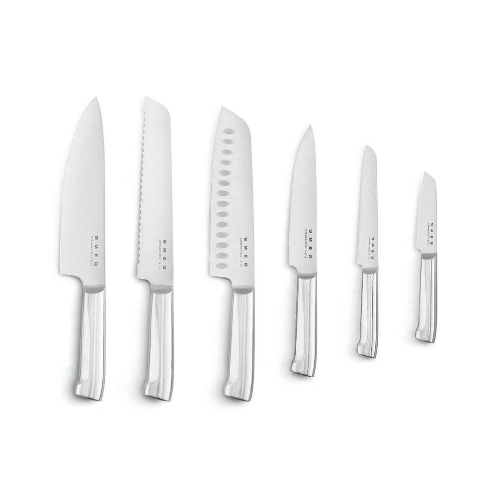 Smeg Knife Block Set – Cream