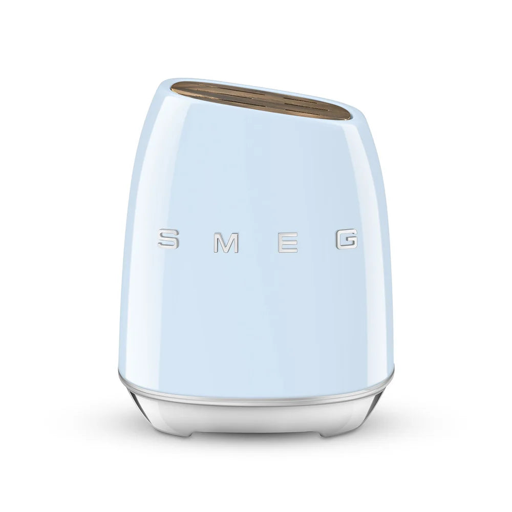 Smeg Knife Block Set – Pastel Blue