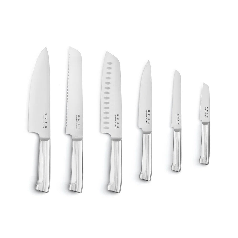 Smeg Knife Block Set – Pastel Blue