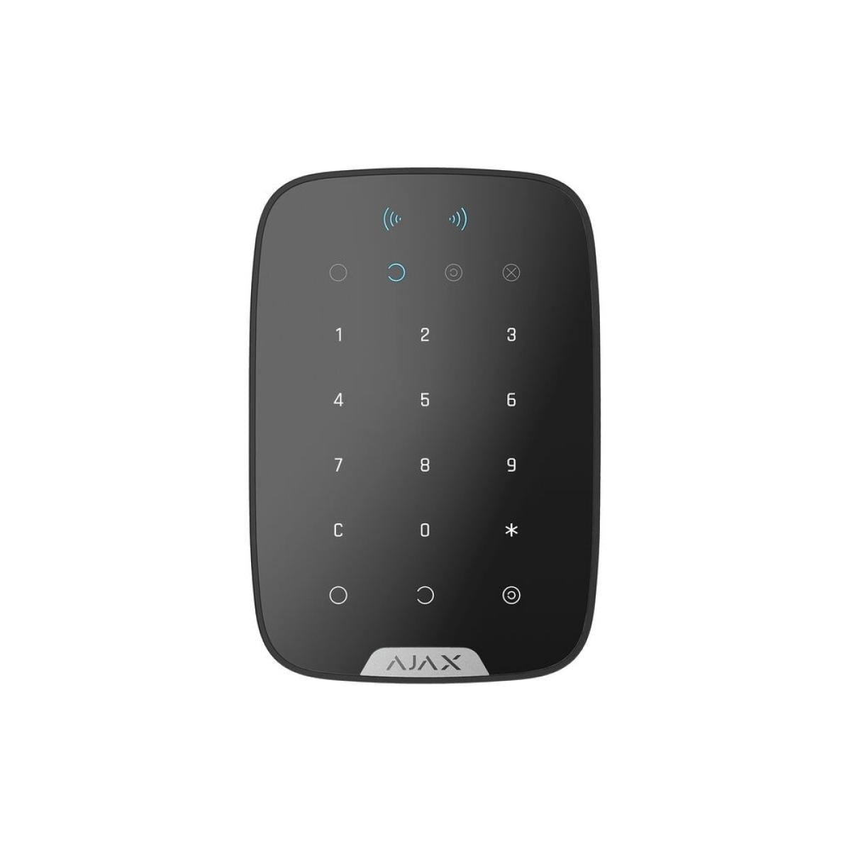 Ajax Keypad Plus Wireless touch keypad supporting encrypted contactless cards and key fobs Black