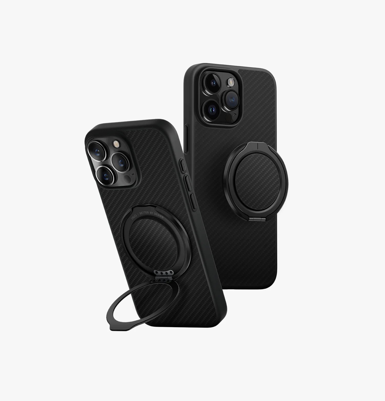 UNIQ HYBRID IPHONE 16 PRO MAX MAGCLICK CHARGING KEVA AIR WITH GRIPFIT PREMIUM - CARBON BLACK