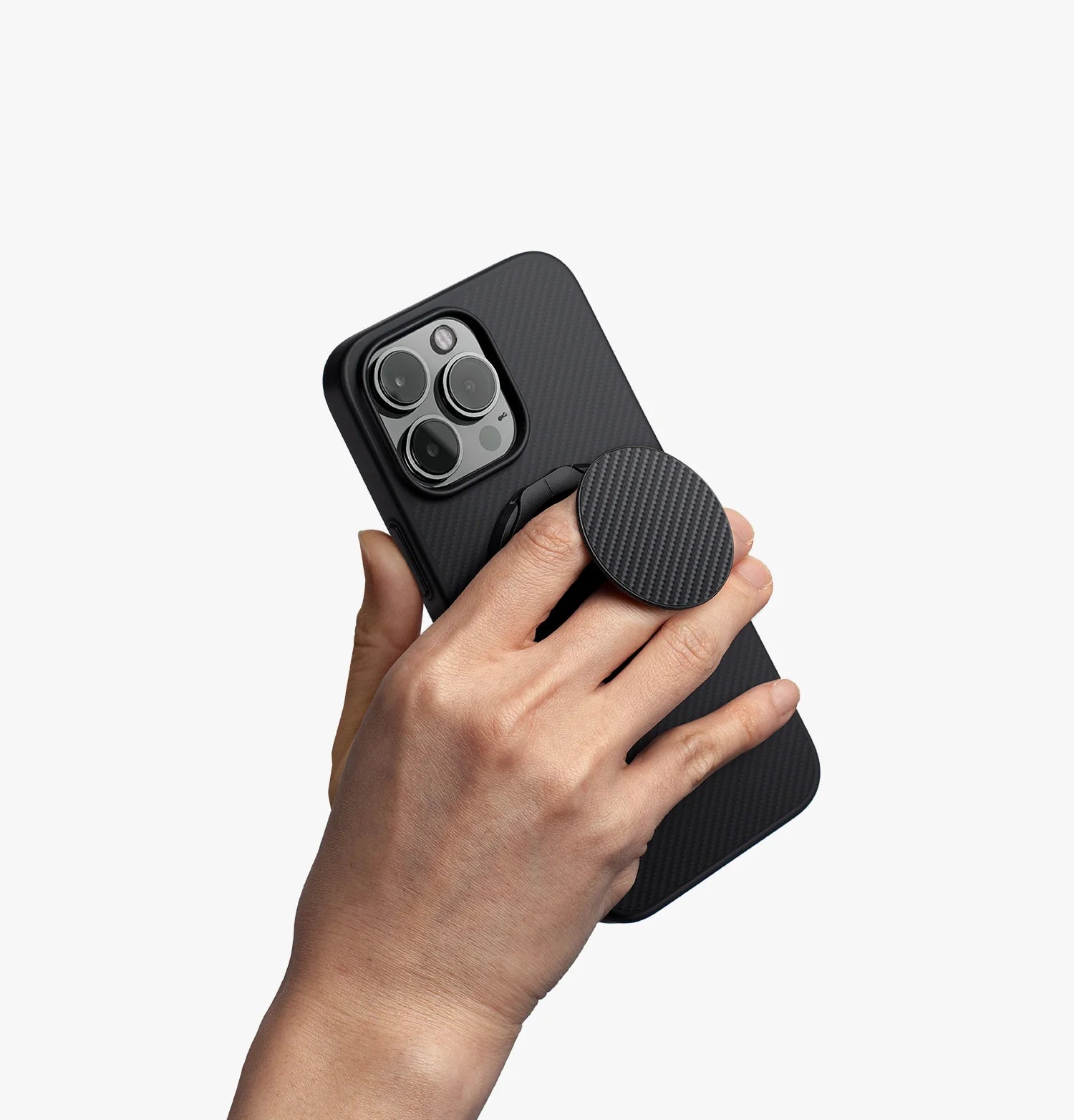 UNIQ HYBRID IPHONE 16 PRO MAX MAGCLICK CHARGING KEVA AIR WITH GRIPFIT PREMIUM - CARBON BLACK