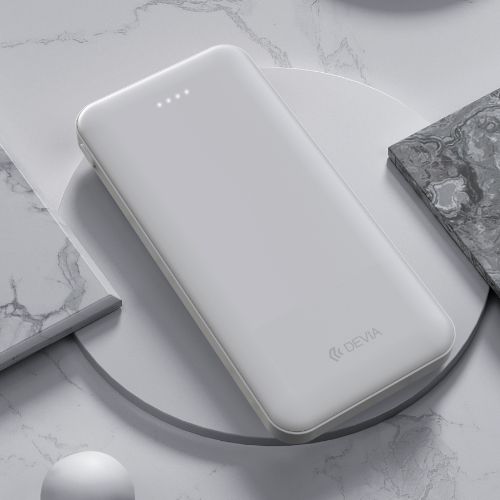 Devia Kintone series Power Bank with 4 cables 10000mAh - White