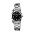 CASIO Women's Water Resistant Stainless Steel Analog Watch LTP-V001D-1B