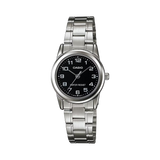 CASIO Women's Water Resistant Stainless Steel Analog Watch LTP-V001D-1B
