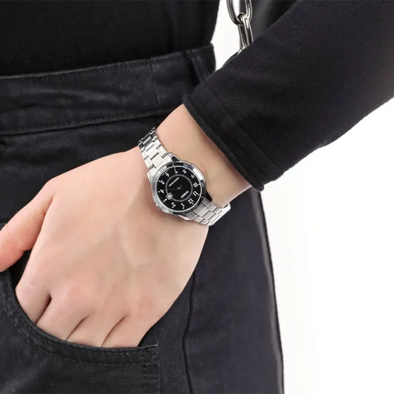 Casio LTP-V004D-1B Stainless Steel , Woman Watches