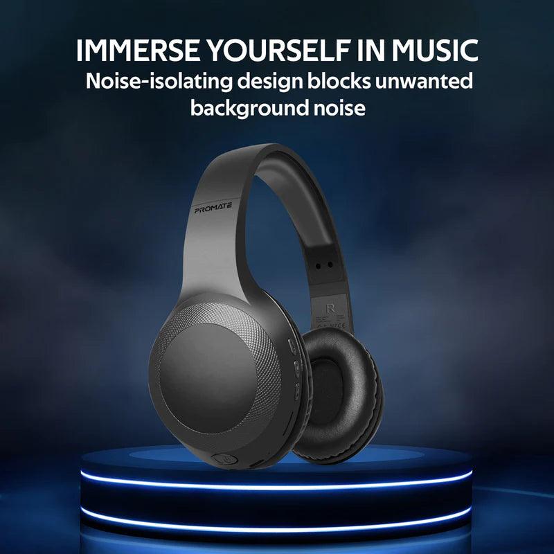 Promate LaBoca Wireless Headphones with Deep Bass & Comfort