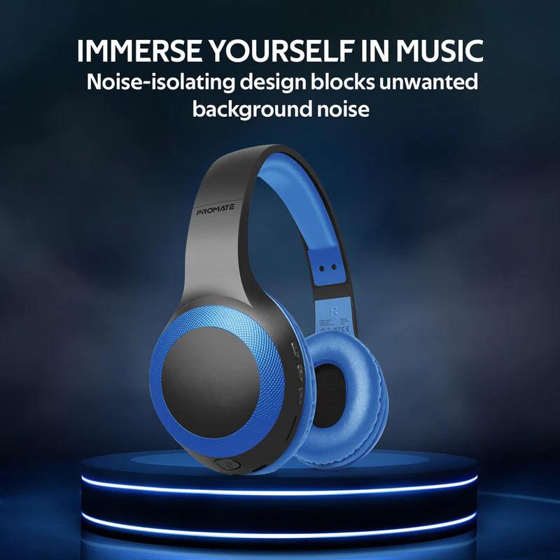 Promate LaBoca Wireless Headphones with Deep Bass & Comfort