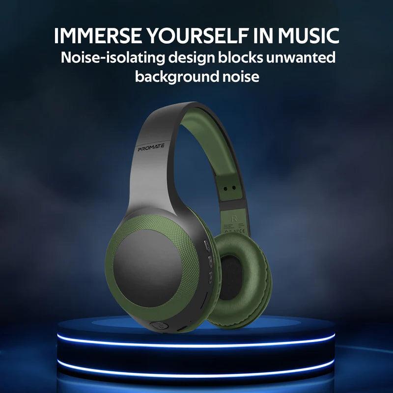 Promate LaBoca Wireless Headphones with Deep Bass & Comfort