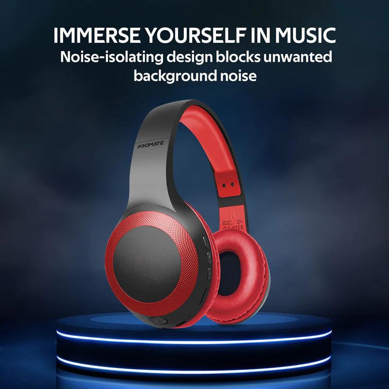 Promate LaBoca Wireless Headphones with Deep Bass & Comfort