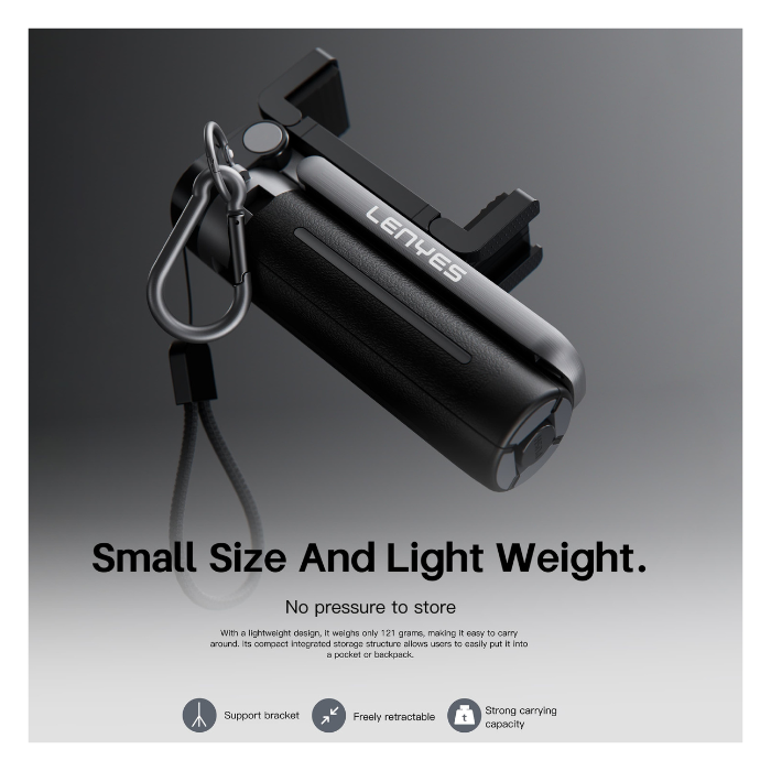 Lenyes LPH112 3-in-1 Phone Holder – Bluetooth Remote, Telescopic Stand & Grip