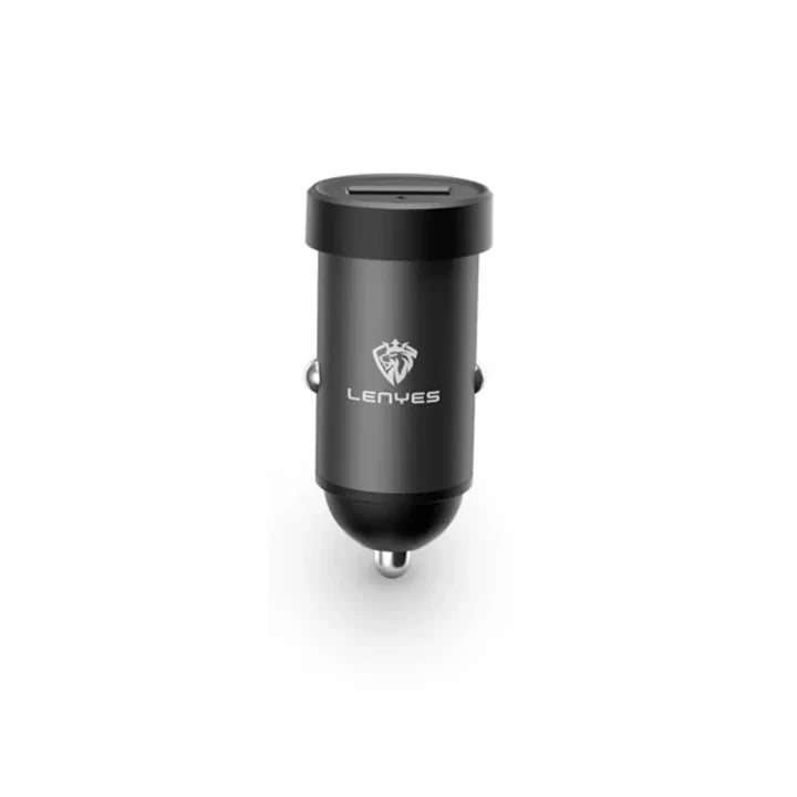 Lenyes CA855 شاحن سيارة صغير USB-A – أسود
