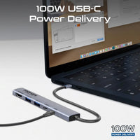 Promate LinkHub-5X 4K@60Hz USB-C Hub - 100W PD