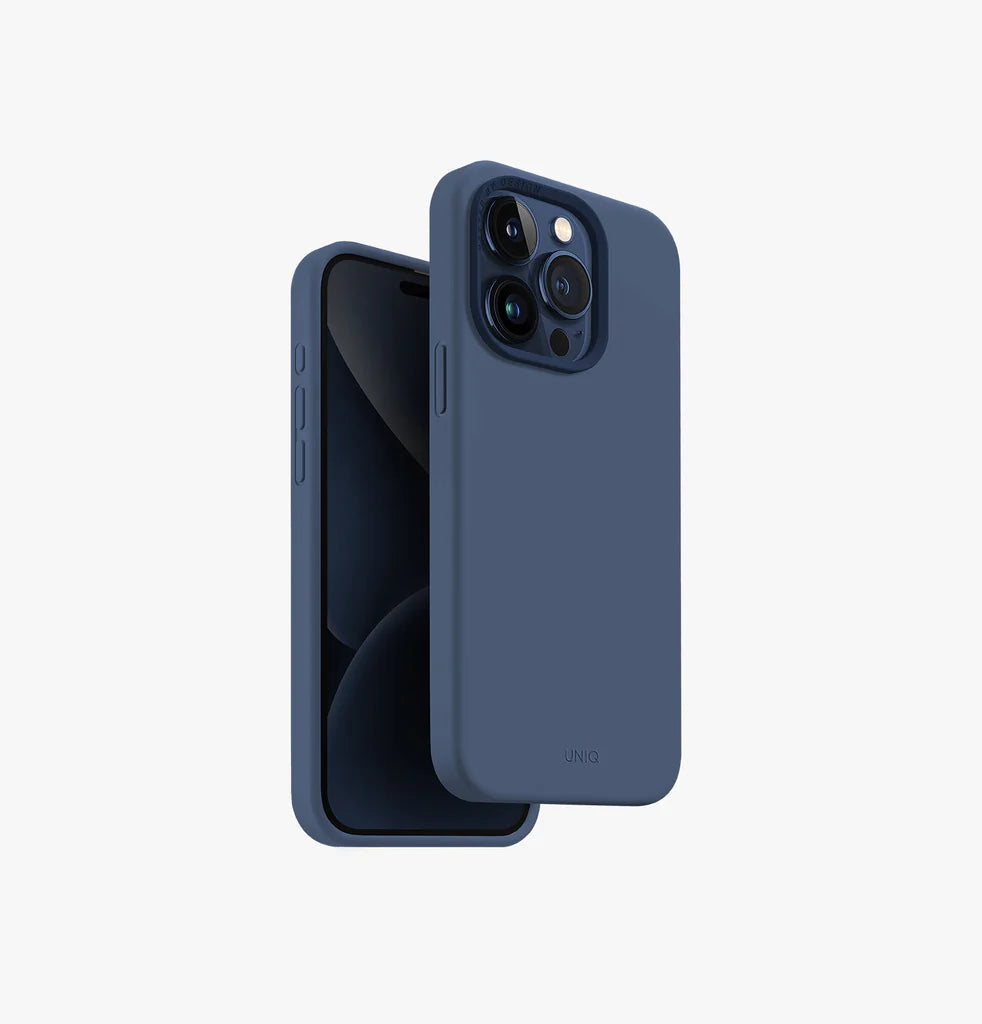 UNIQ HYBRID iPhone 15 Pro MagClick Charging Case – Navy Blue