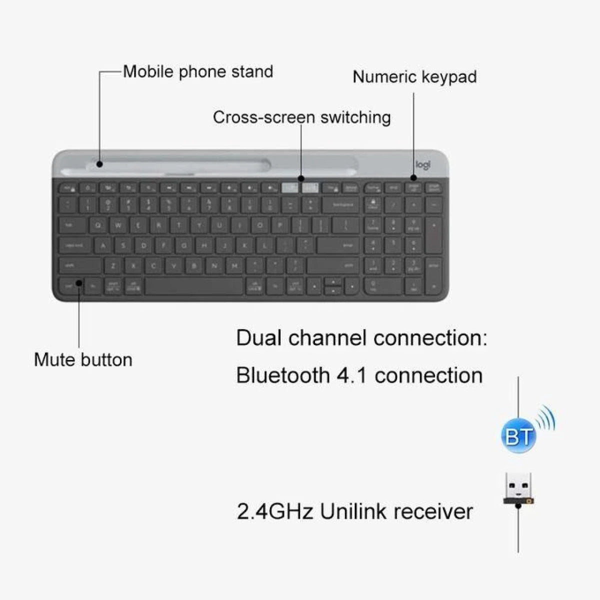 Logitech K580 Slim Multi-Device Wireless Keyboard